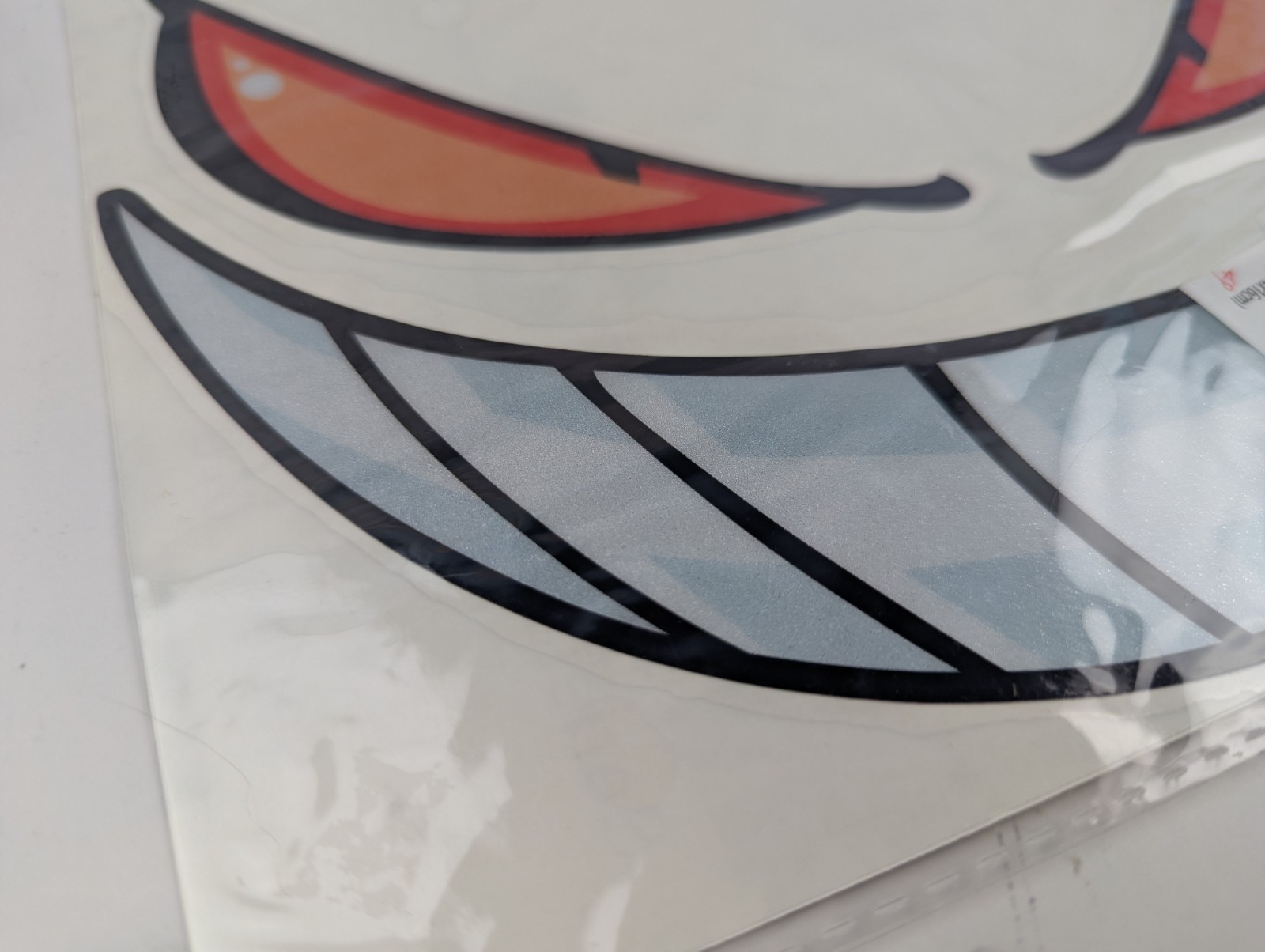 Reflective Car Decal Evil Smile Mouth Teeth Car Sticker Automotive Stickers 9×6"