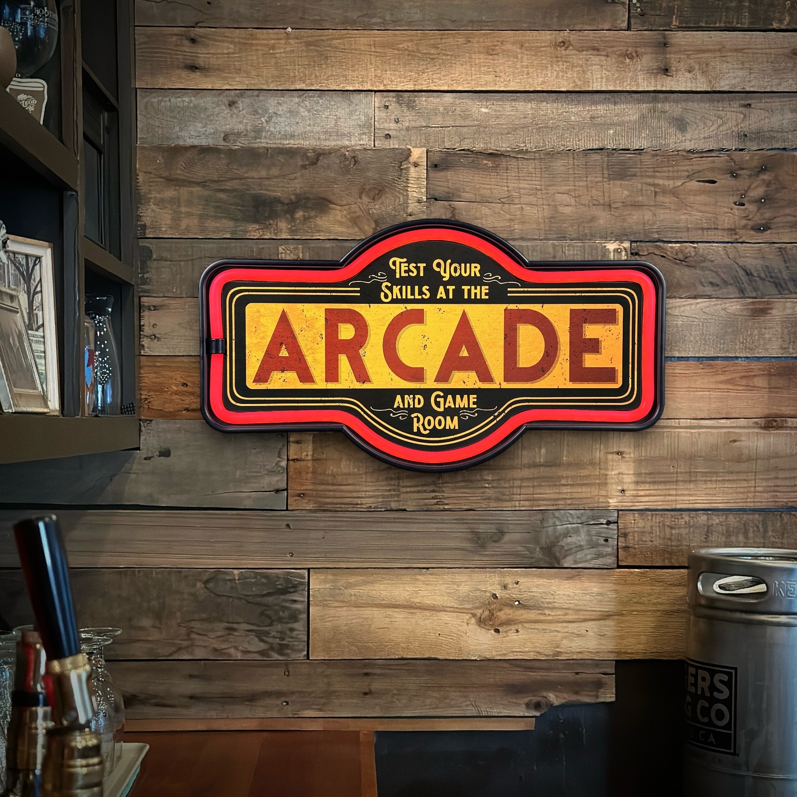 Arcade LED Neon Wall Sign Vintage Retro Design Game Room Man Cave Bar 17"x10"
