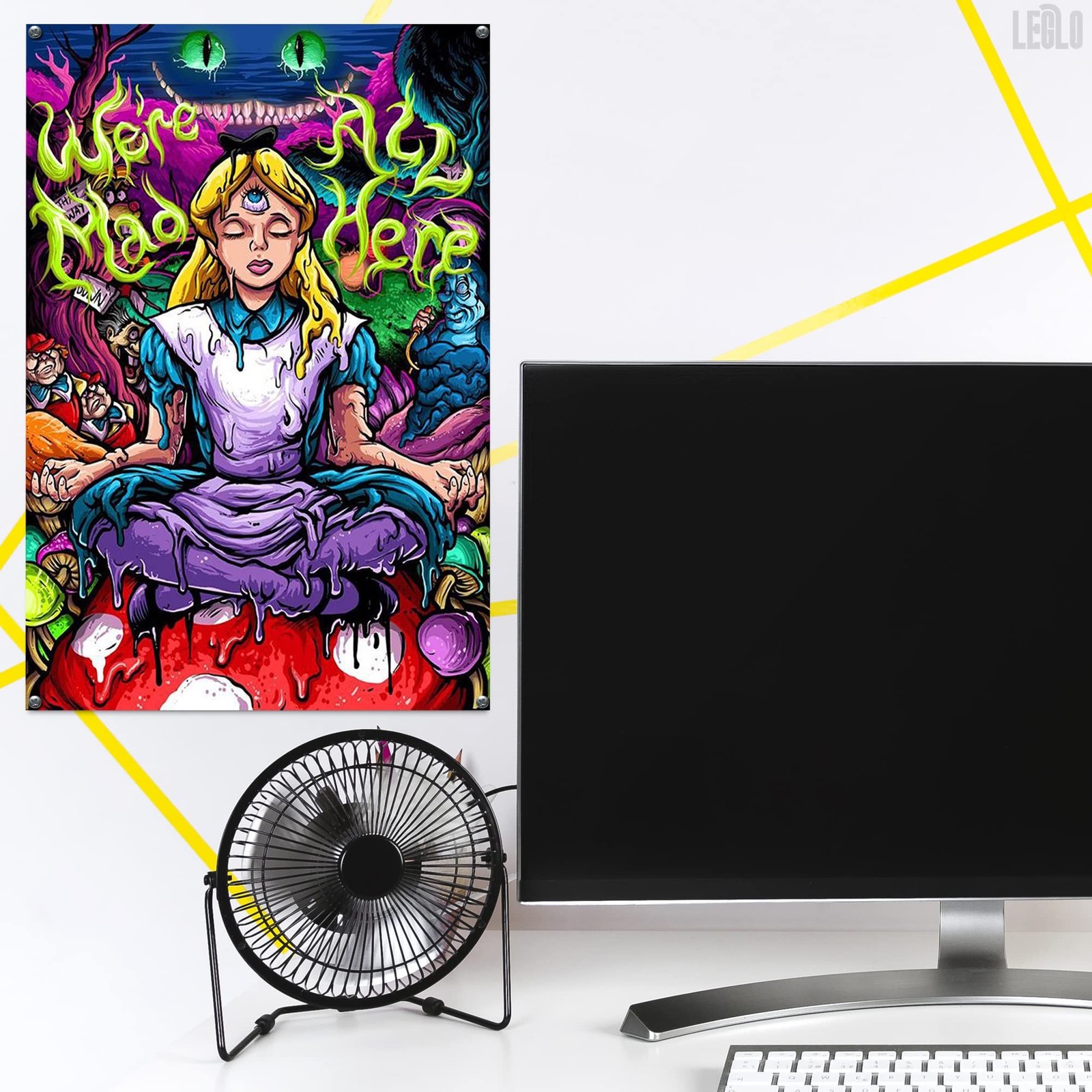 Halloween Psychedelic Tapestry for Bedroom Wall Decor – Spooky Canvas Wall