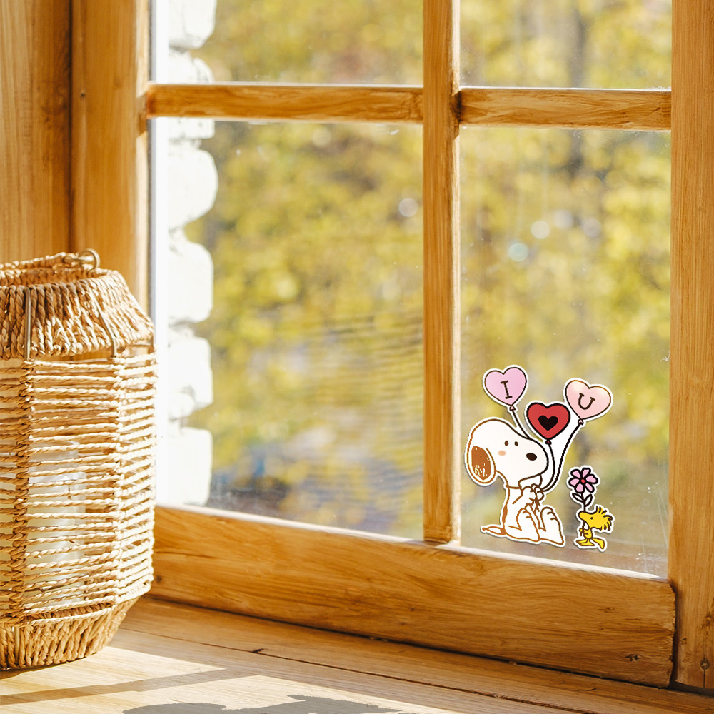 Peanuts Snoopy and Woodstock Sticker – Aesthetic Vinyl 4.2" W x 5" H