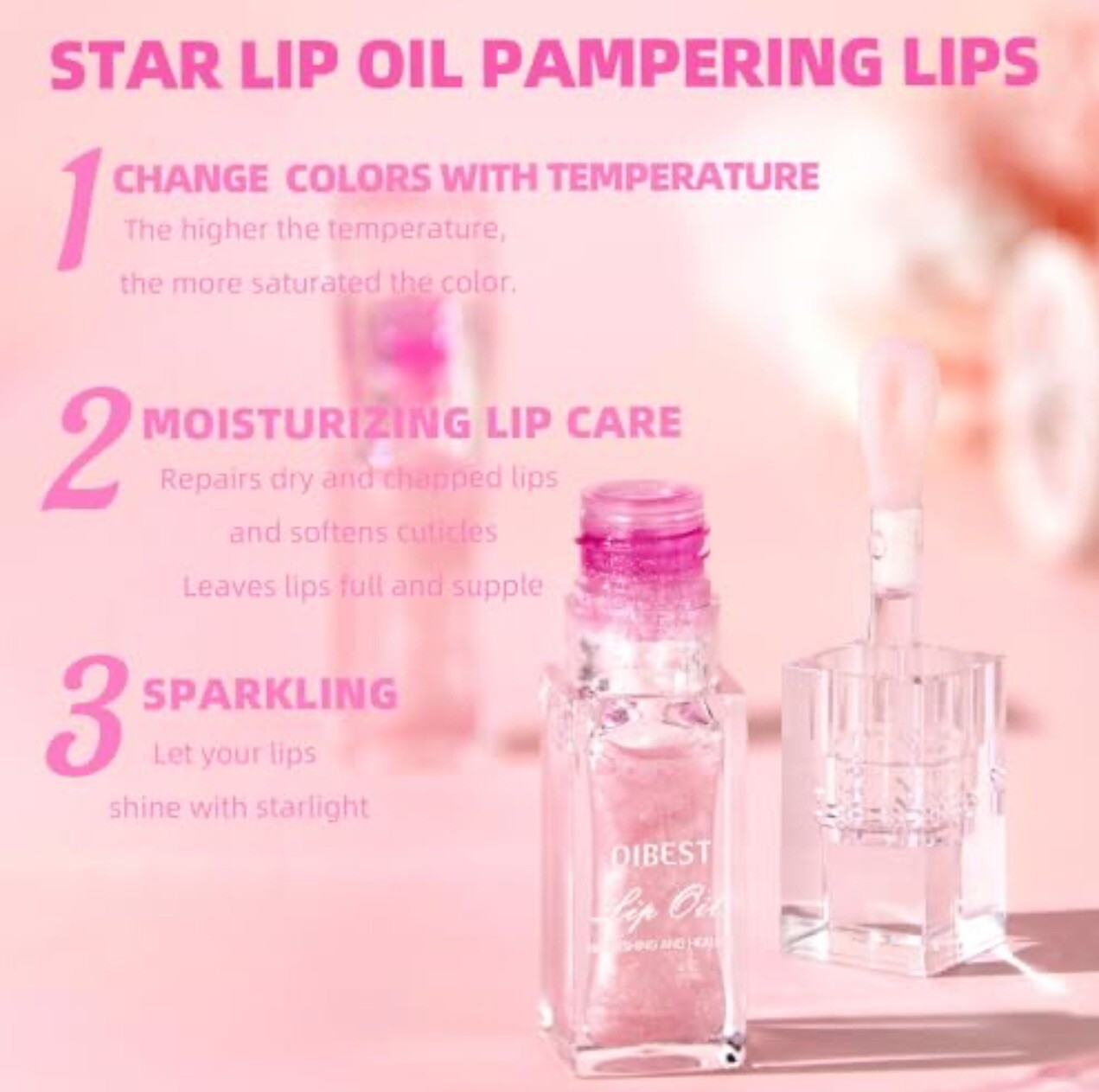 Magic Color Changing Lip Glow Oil, Long Lasting Non-sticky NEW (USA Seller🇺🇸)