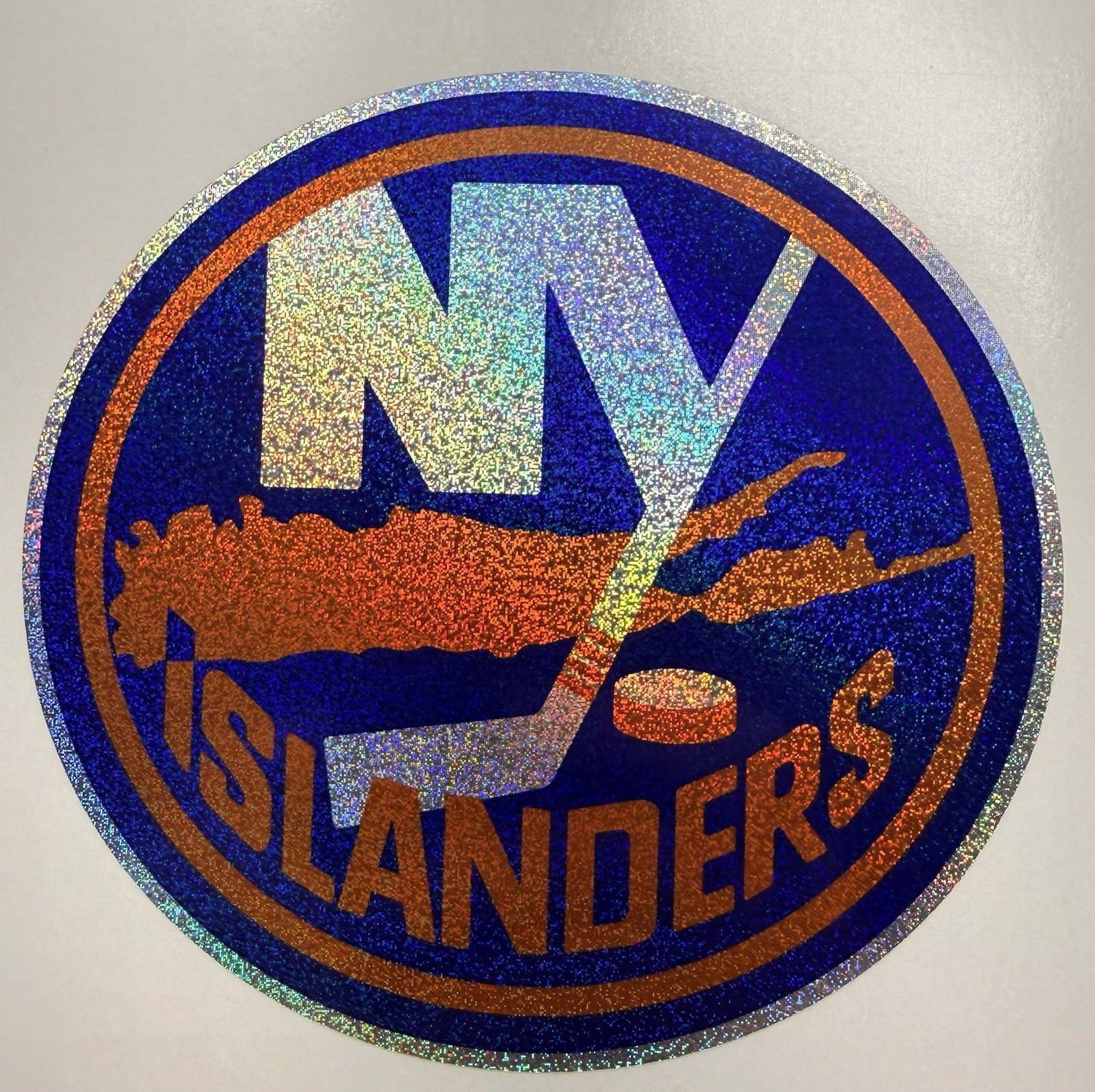 New York Islanders Holographic Tiny Sparkle Vinyl Decal
