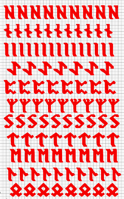 5" x 8" Nordic Runes I Vinyl Sticker Sheet Stationary Envelope Decals Symbols