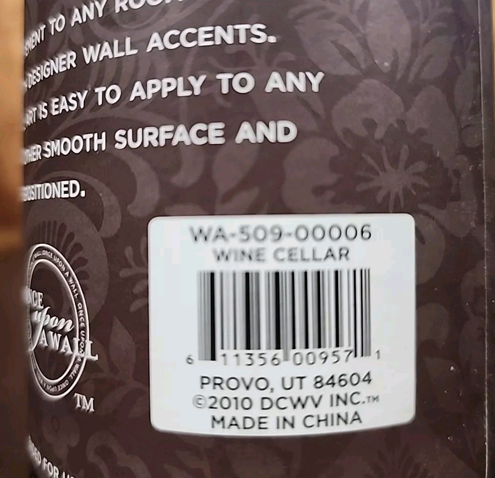 Set of 4 Designer Wall Accents Metallic Wine Chardonnay Decorator Wall Kit NIB