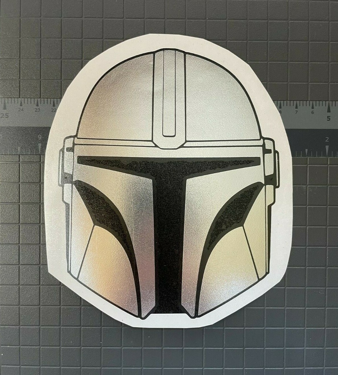 The Mandalorian Logo New CHROME Premium Sticker Vinyl