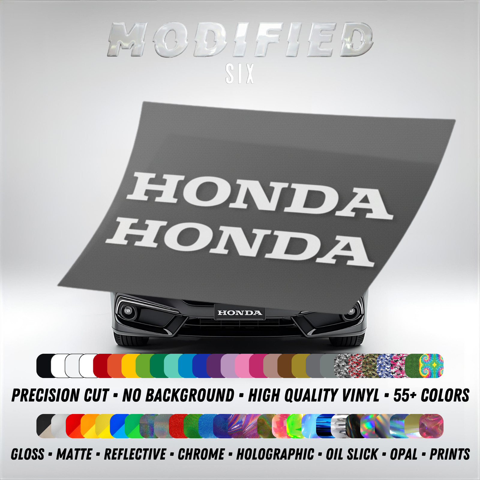 Honda Decal 2x Reflective Logo Vinyl Sticker Car Motorcycle Window Racing JDM
