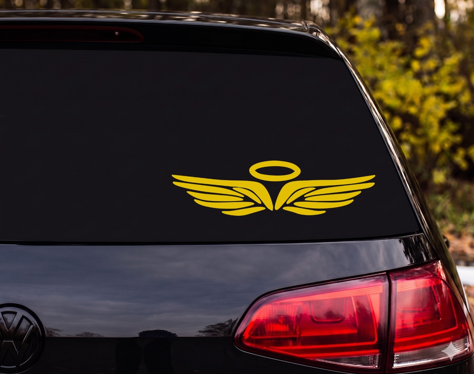 Angel Wings With Halo Die Cut Vinyl Decal Custom Car Wall | Memorial Gift