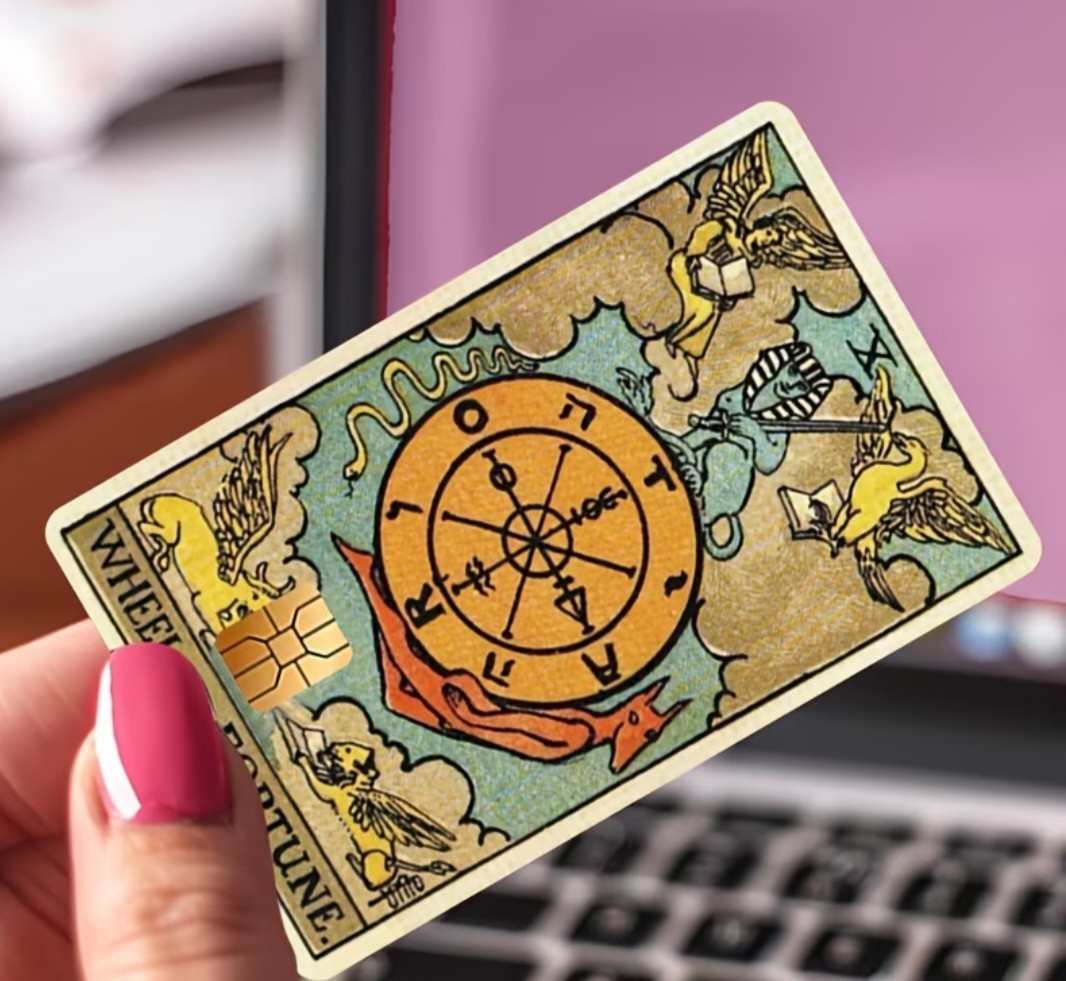 Wheel of Fortune Tarot Credit Card Skin Sticker Free Shipping US Seller