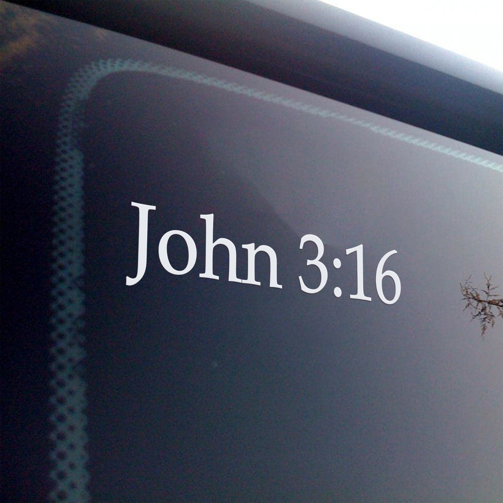 John 3:16 Vinyl Decal – Christian Bible Verse Sticker – Faith Scripture Wall Car