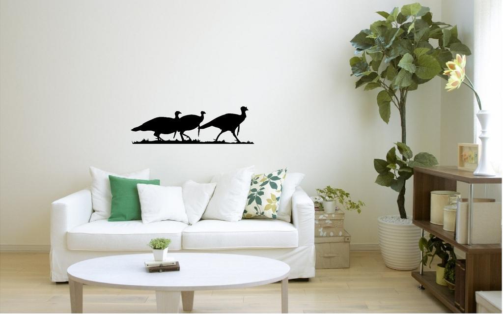 Large Wild Turkey black removable wall art Man Cave Turkey Hunting NWTF