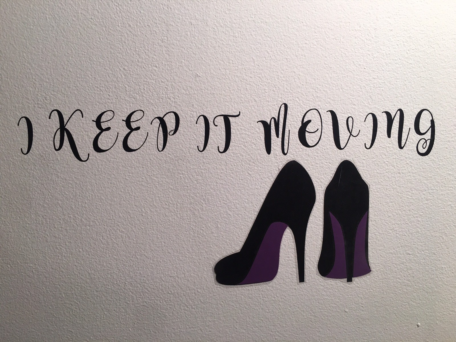 Purple Shoe Lovers Lady Quote Home Car Salon Wall Decal Sticker Free Shipping