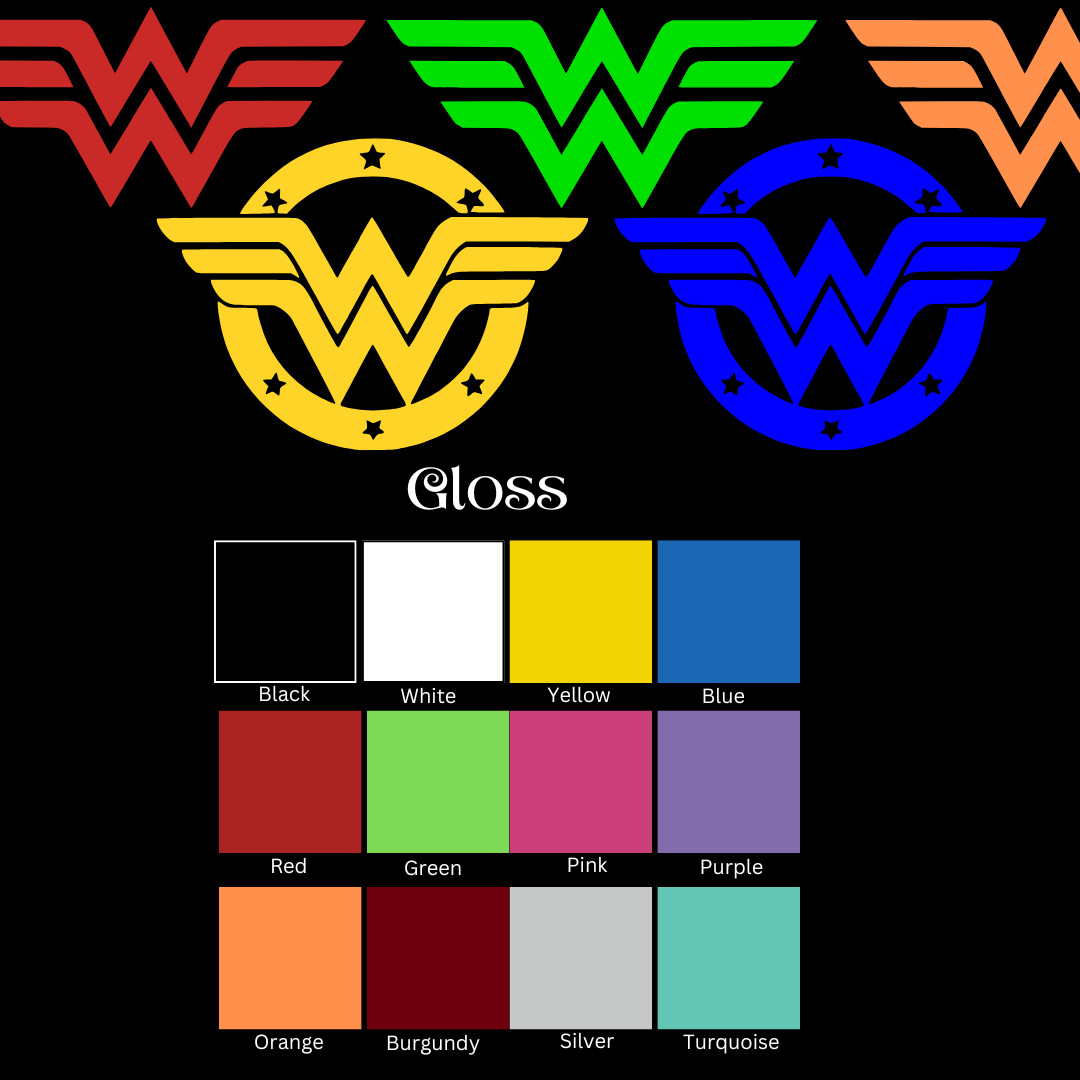 Wonder Woman Vinyl Decal – Batman, Justice League – Car, Tablet, Laptop Sticker