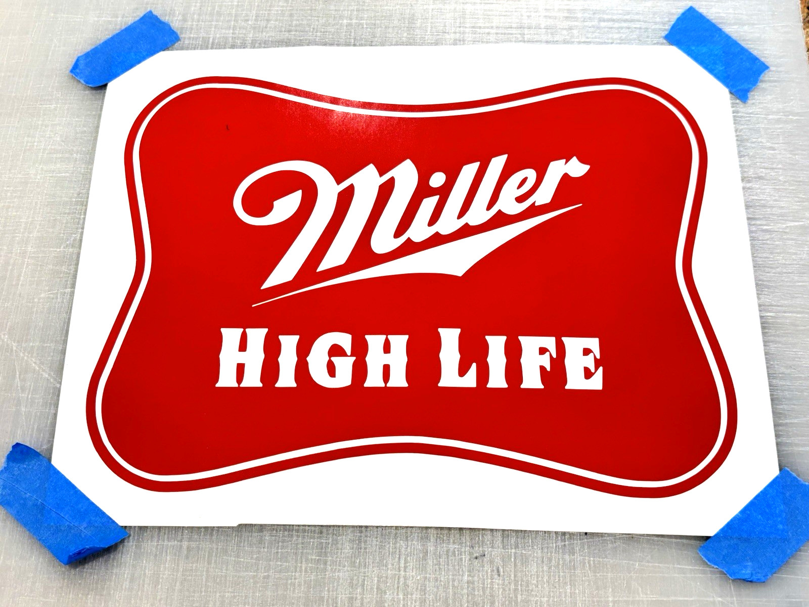 Custom Miller Time Beer Die Cut Vinyl Decal For White/Gold Surfaces/Signs/Glass