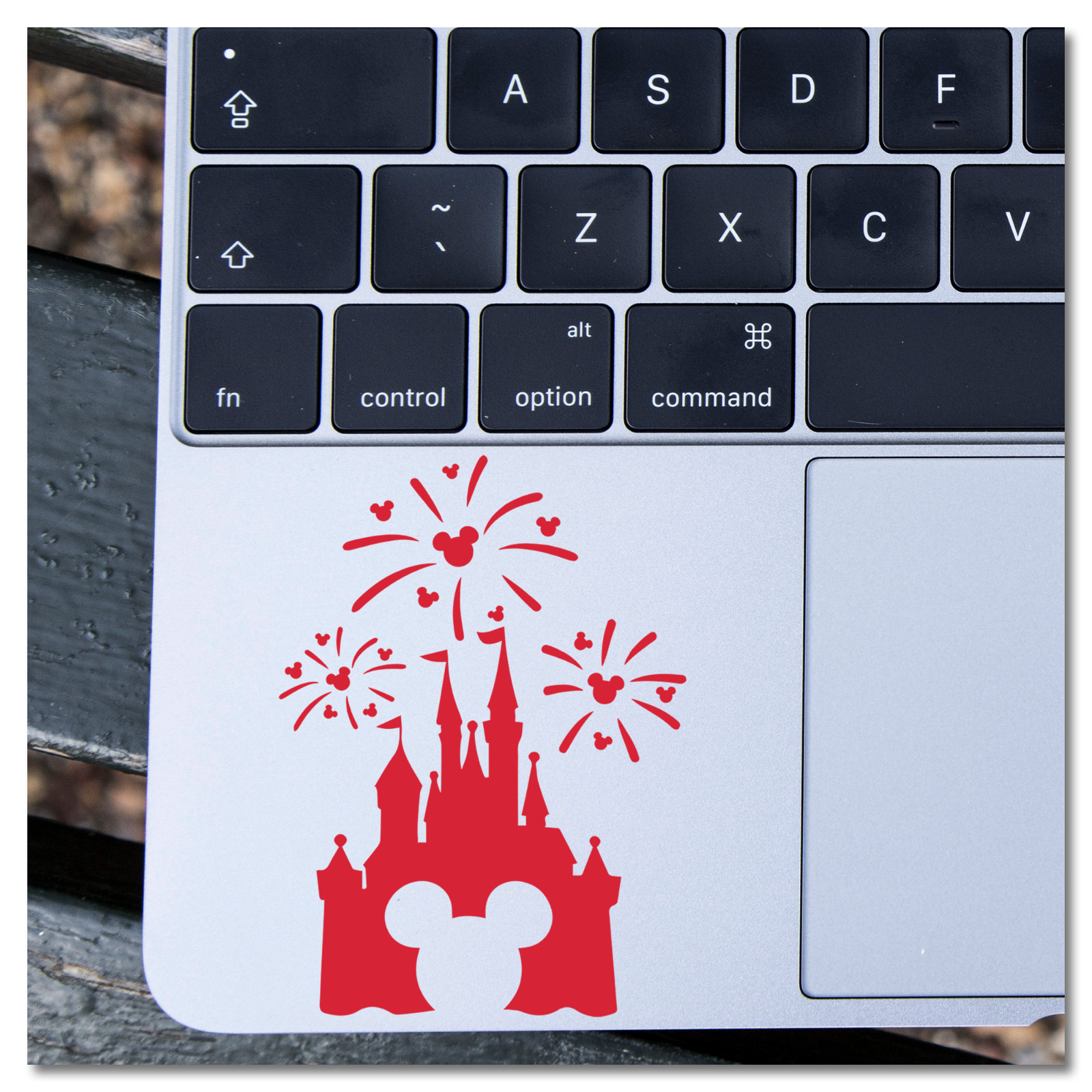 6" Disney Castle Hidden Mickey Fireworks Vinyl Decal Sticker