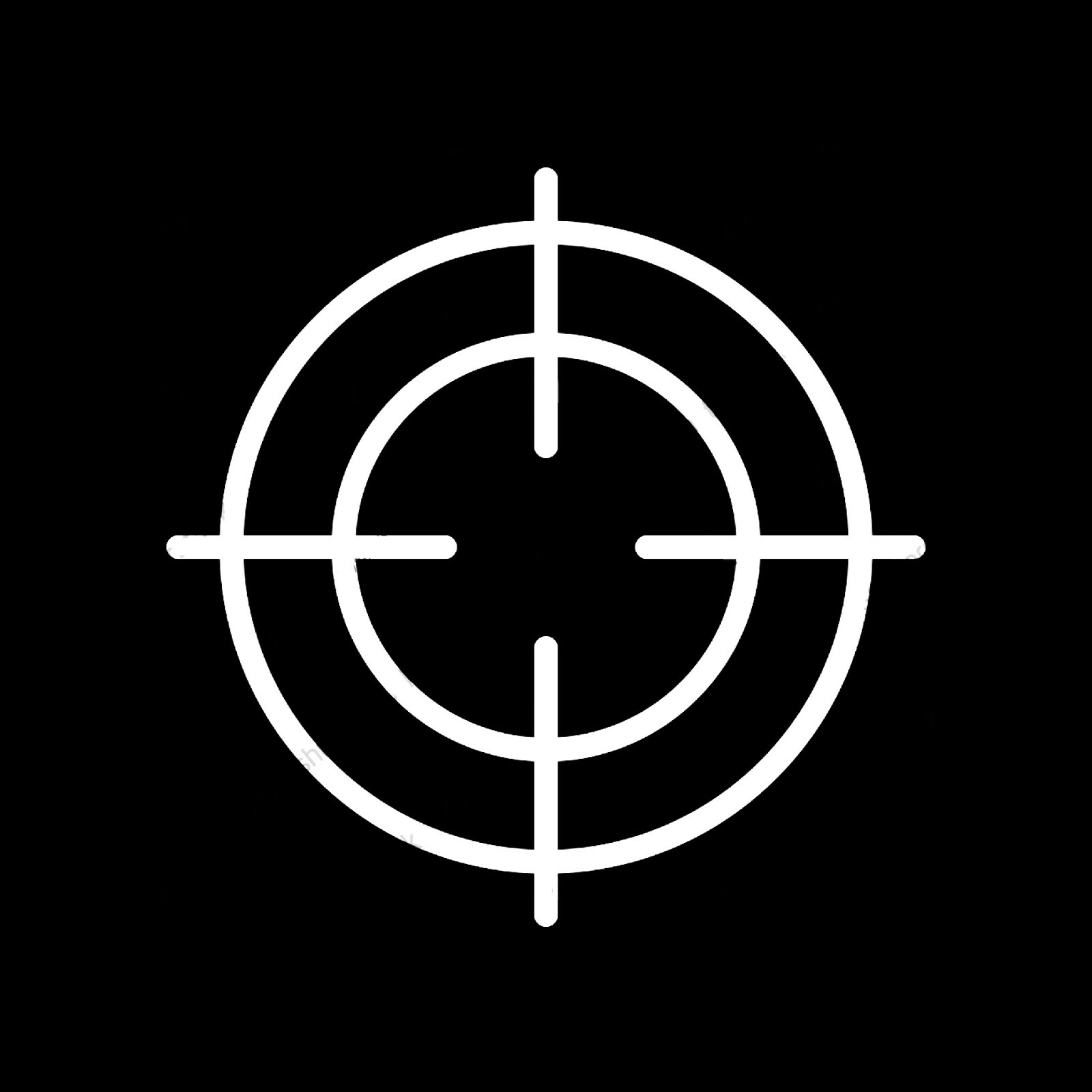 Crosshairs vinyl sticker decal target hunting sniper