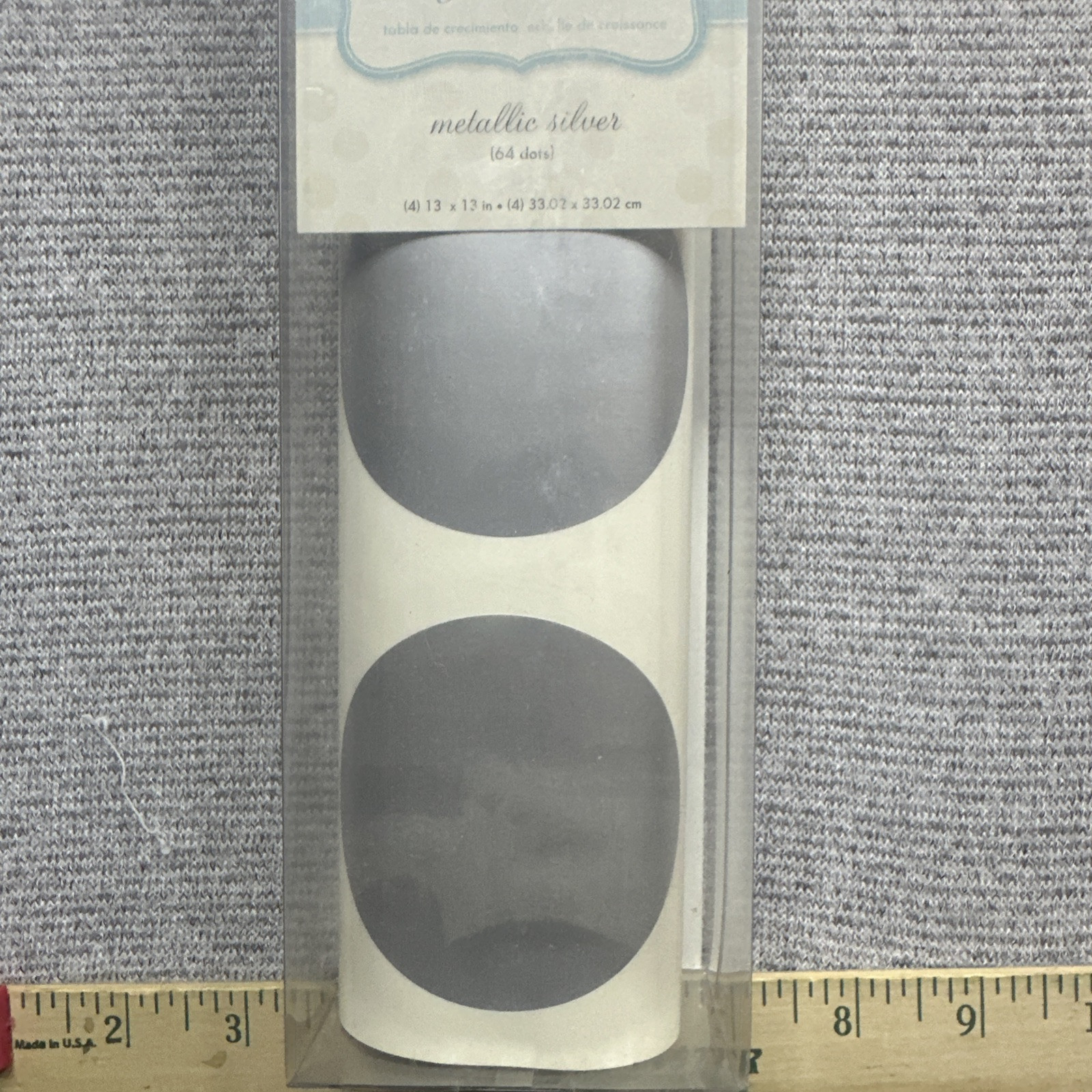 Wall Pops Metallic Silver Confetti Dots Peel, Stick + Move. 64 Dots
