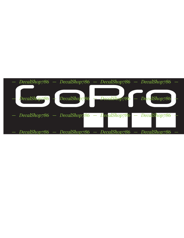 GoPro – Outdoor Equipment & Gears – Cars/SUV's Vinyl Die-Cut Peel N' Stick Decal