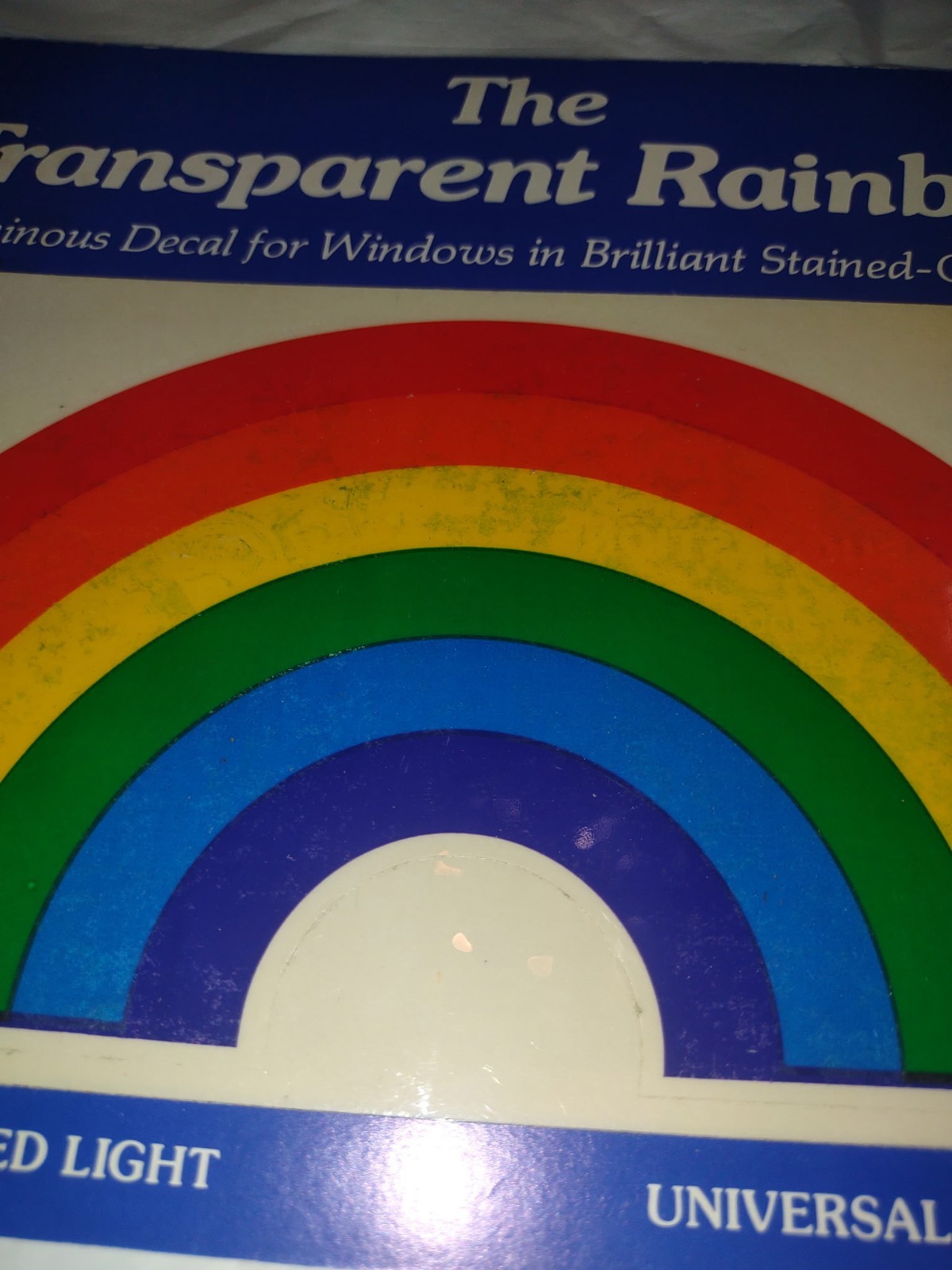 Rainbow Vintage Illuminations Transparent Rainbow Luminous Window Decal