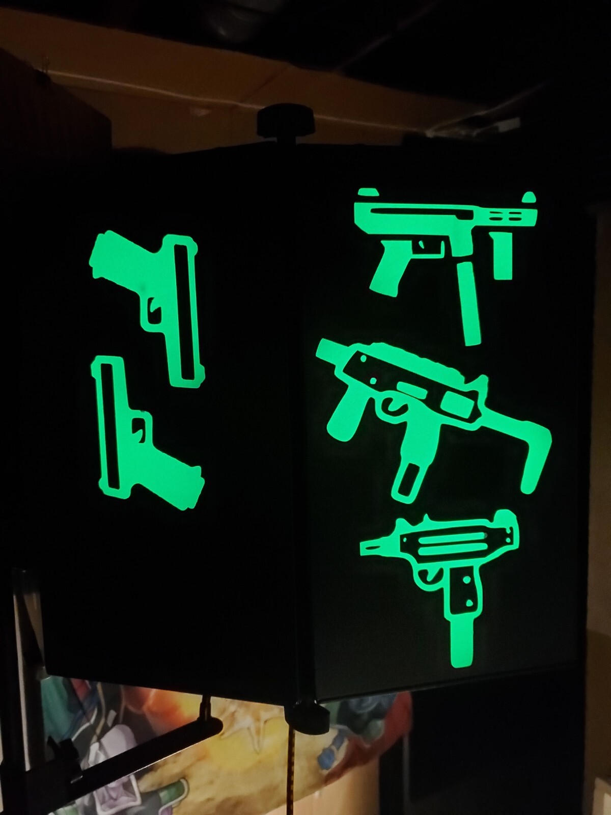 Glow In The Dark Vinyl Decals Guns Pew Pew Mixed Lit Studios Decor Full Sheets