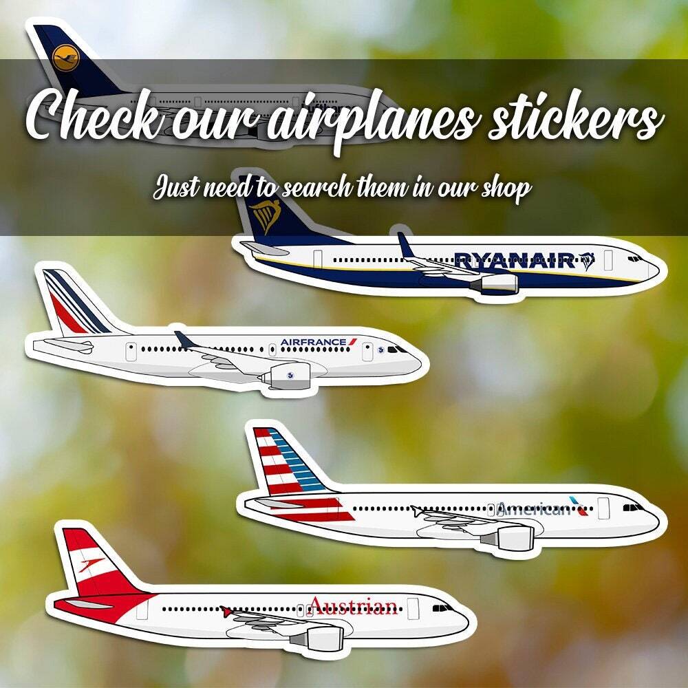 Boeing 777 Sticker, United Airlines Lines Airplane Sticker Waterproof for
