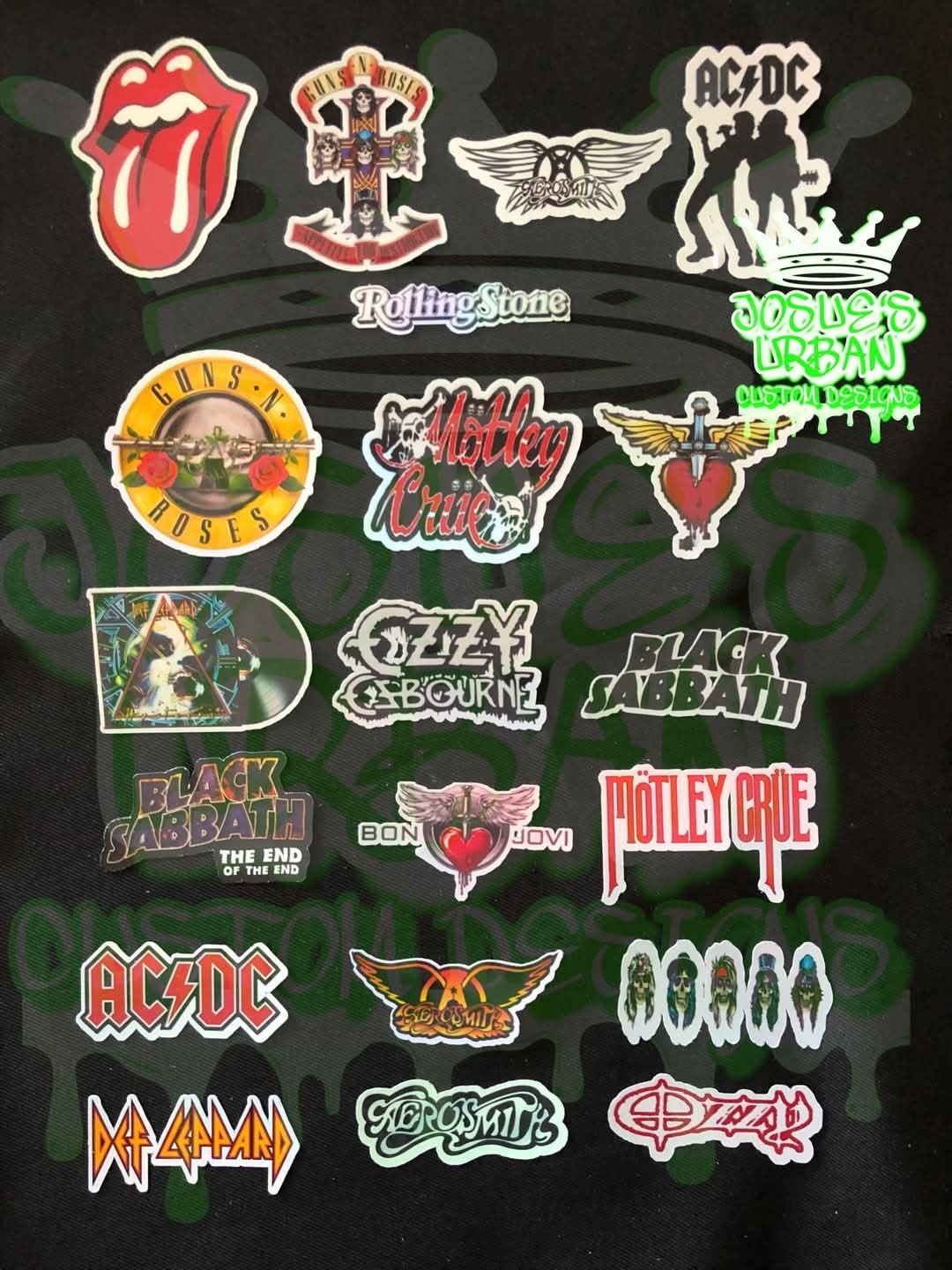 20pcs Classic Rock Band Stickers Holographic Stickers