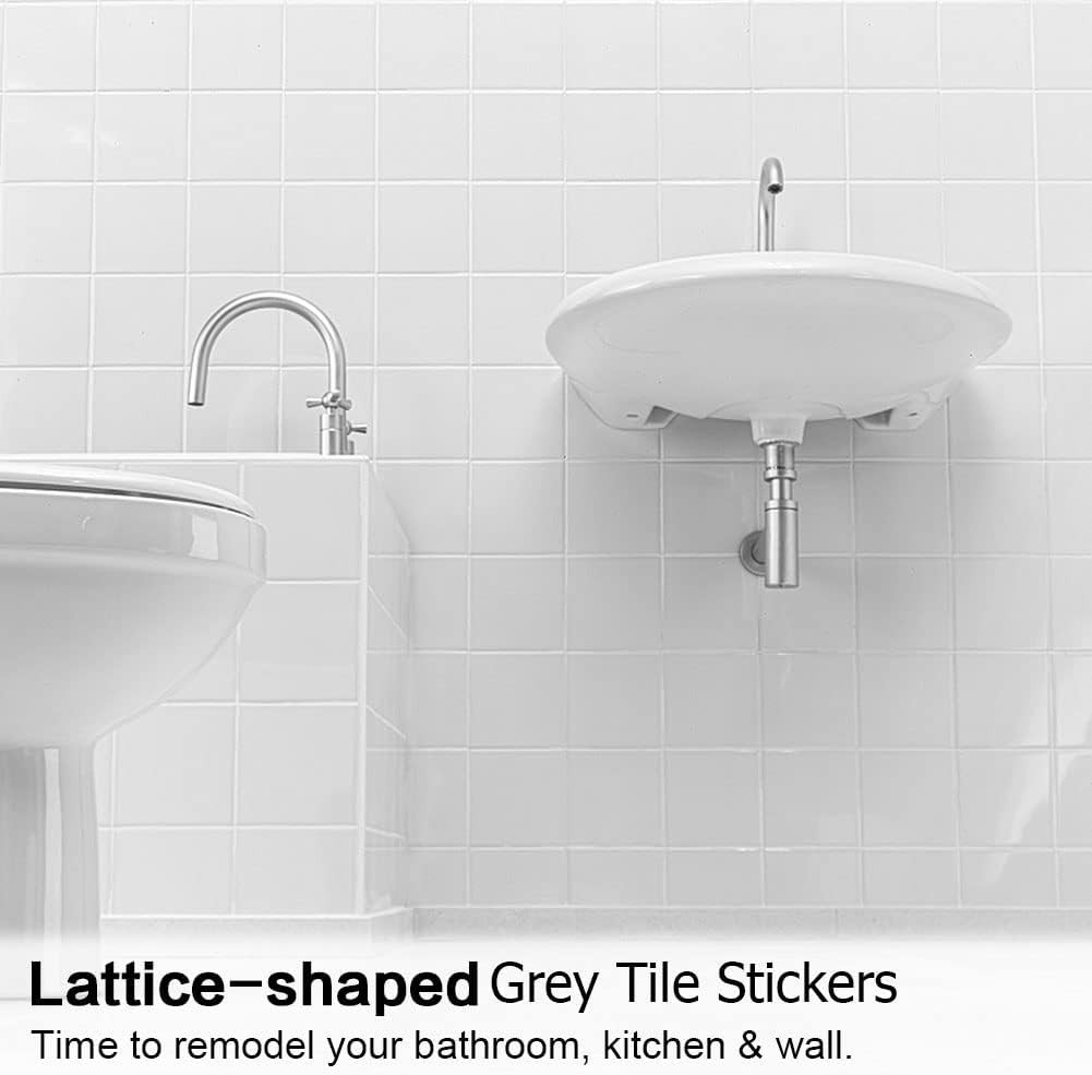 Waterproof Self-Adhesive Tile Stickers – 50PCS, 6" x 6" for Easy Home Makeover