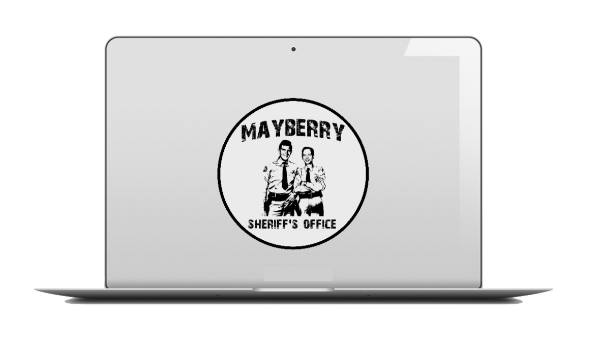 Andy Griffith Show – Mayberry Sheriffs Office – 4" Vinyl Decal Car Cooler Laptop