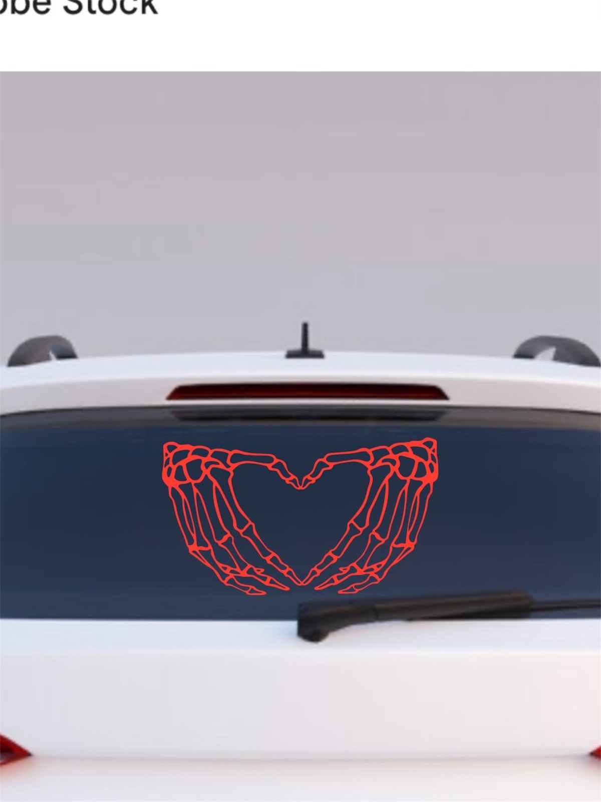 Skelton hands heart Vinyl Decal for Car Truck Bumper Window Wall phone laptop