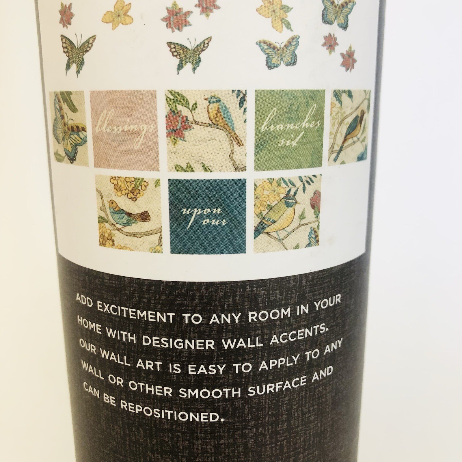 DCWV Decal Sticker Peel and Stick, Panels Birds Blessings Upon Branches Tile