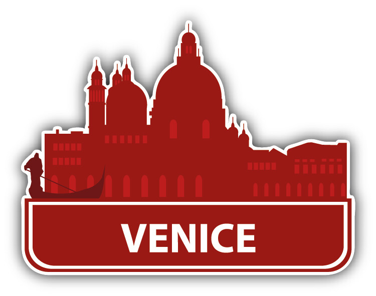 Venice City View Italy Car Bumper Sticker Decal