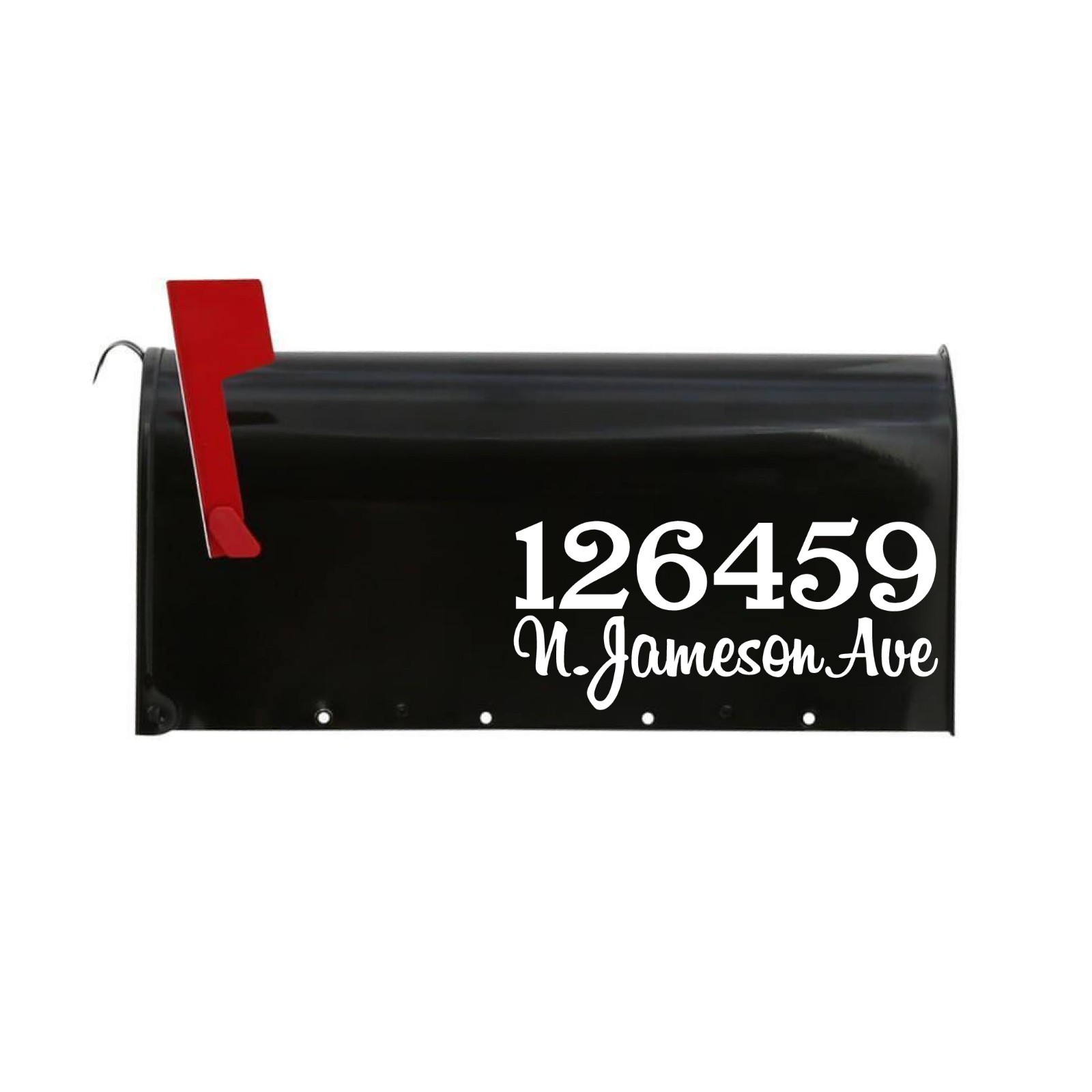 PAIR of REFLECTIVE Mailbox Custom NUMBERS YOU PROVIDE DECAL Address and Street