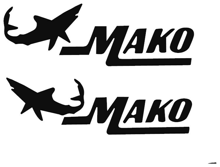 MAKO MARINE BOAT STICKER DECAL FISHING *ANY SIZE OR COLOR BUY 1 GET 1 FREE