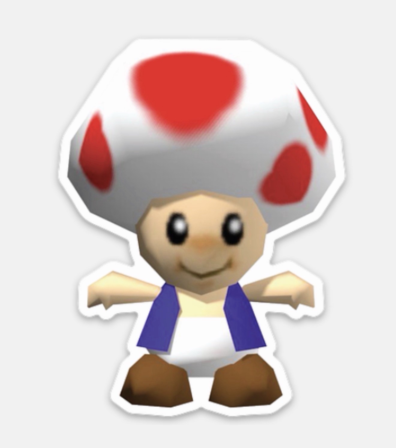 3” Toad Sticker Super Mario Nintendo Vinyl Decal Matte Finish Dishwasher Safe