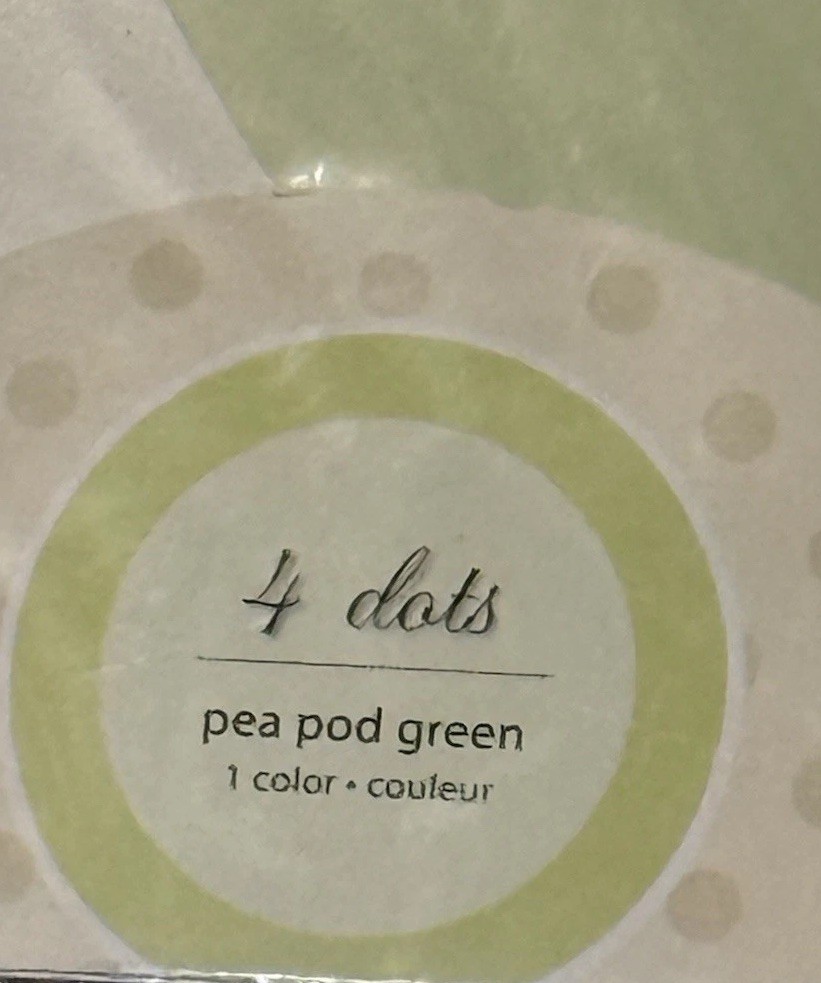 Wall Pops Vinyl Wall Art Pea Pod Green & White Large Dots Lot(3) New Sealed