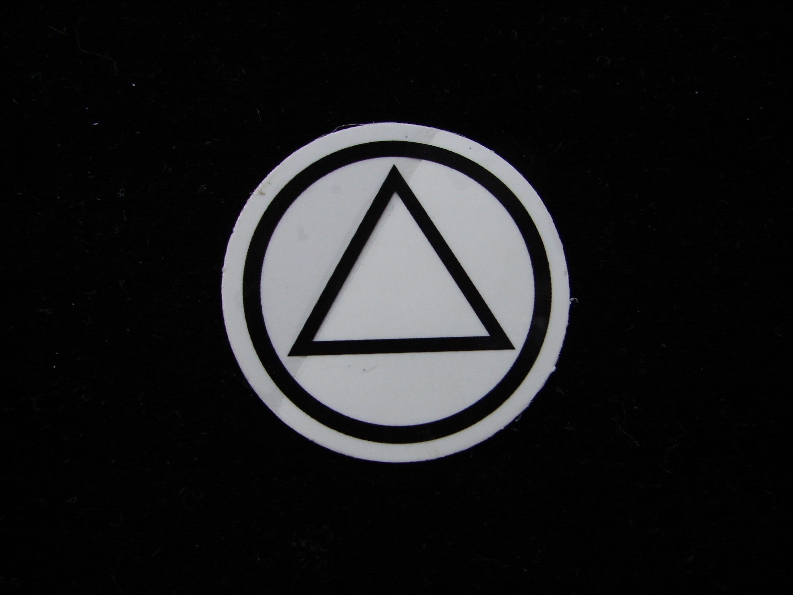 Alcoholics Anonymous AA Symbol Decal 1-1/2"" Round Window or Bumper Sticker