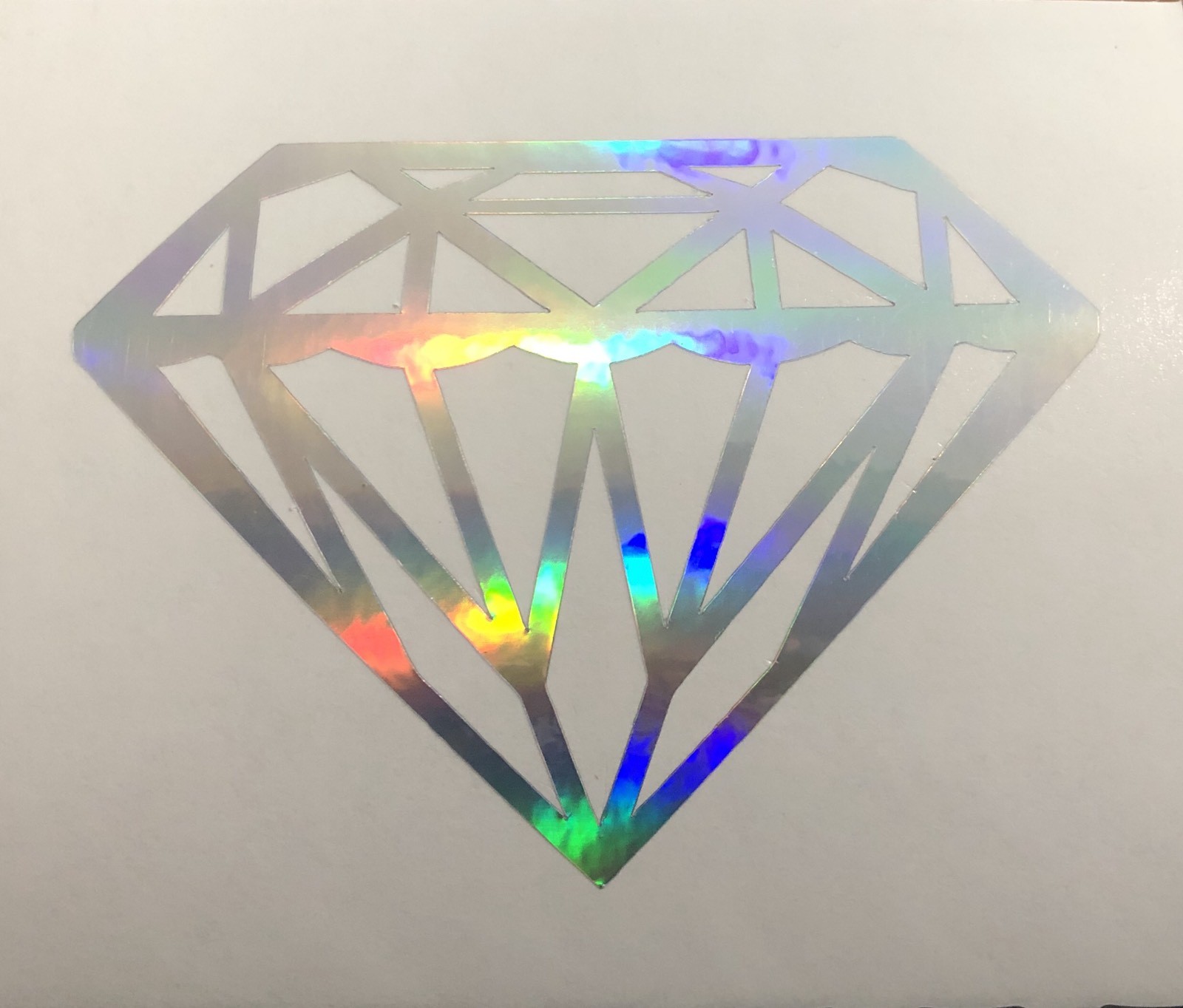 Diamond Decal Car Window Vinyl Jewel Love Laptop Sticker NEO CHROME OIL SLICK