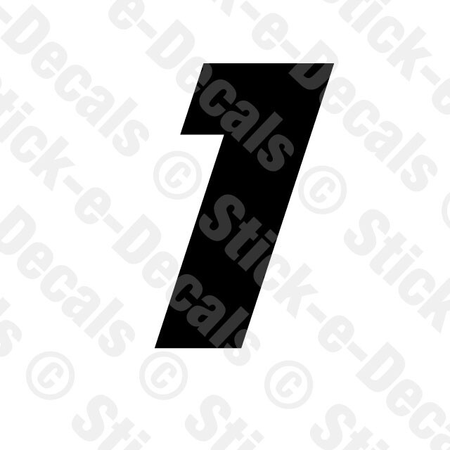 Number ONE 1 Vinyl Die Cut Decal Sticker – RACING NUMBER Custom SA