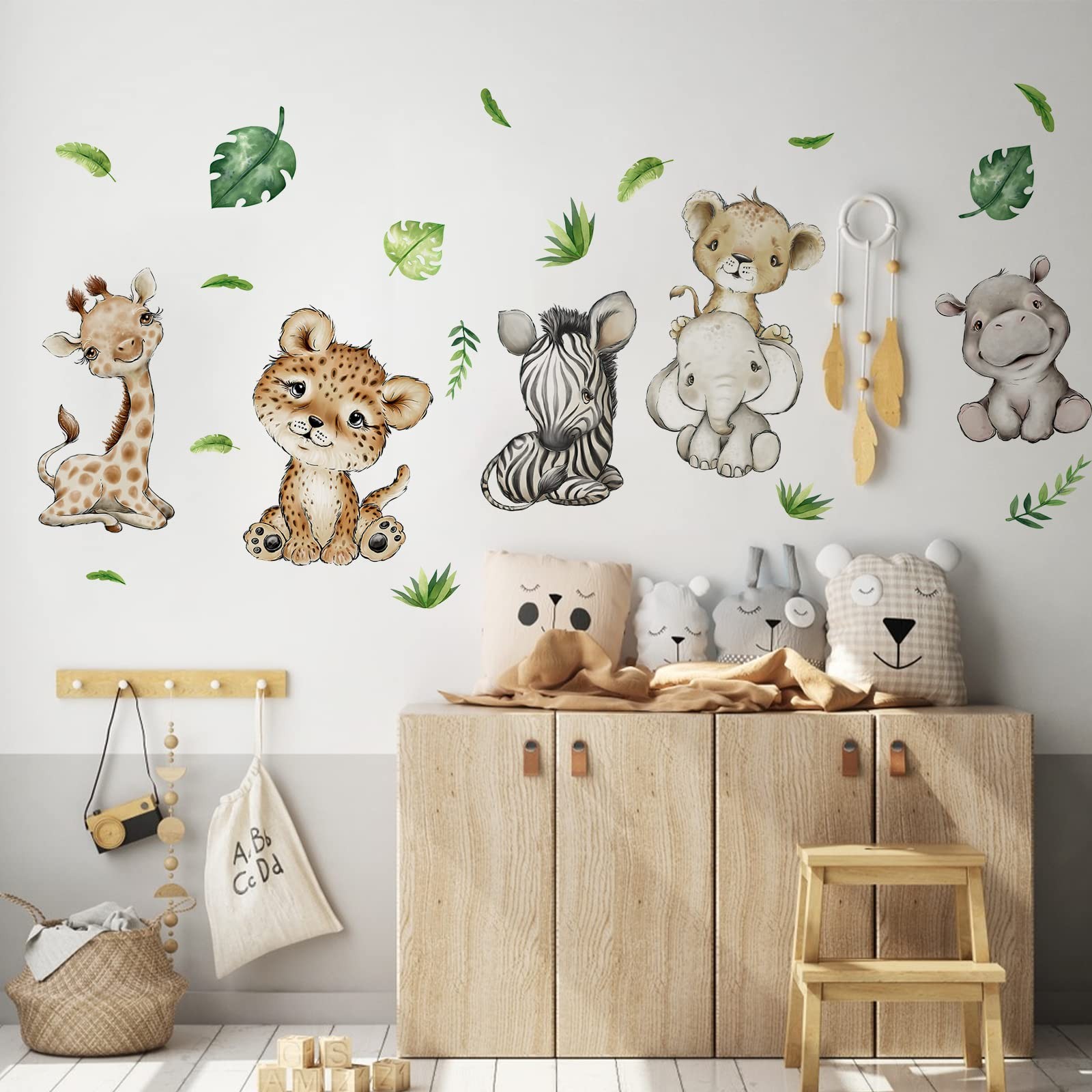 Yovkky Safari Animals Wall Decals Pack 1