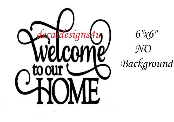 Welcome to our Home decal sticker for DIY 8" glass block tile