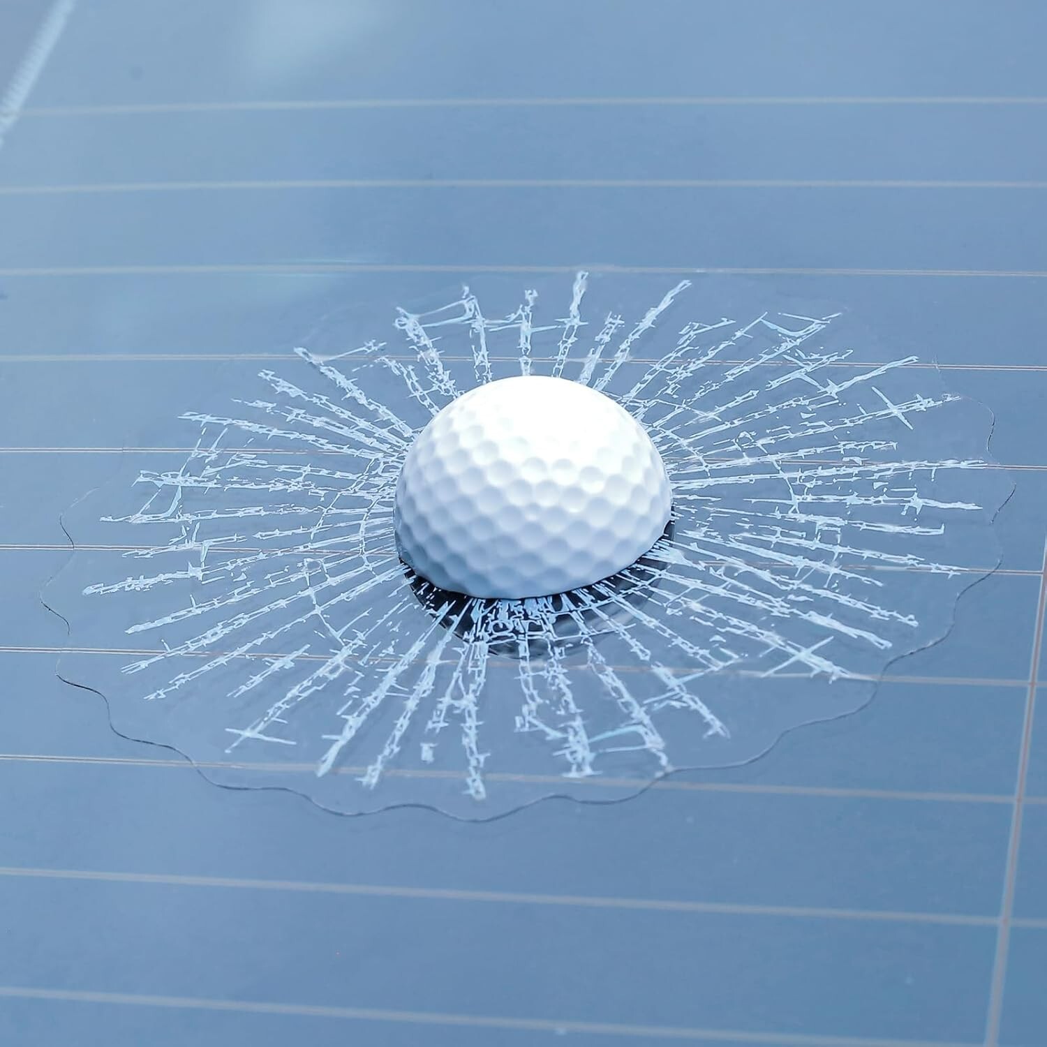 "3D Prank Tricky Broken Glass Sticker Car Window Ball Hits Self Adhesive Funny "