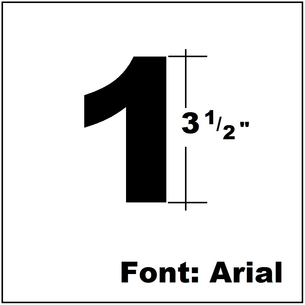 Lot of 40 – 3 1/2" Black Vinyl Mailbox, Tool Box, Locker Numbers Decal Stickers