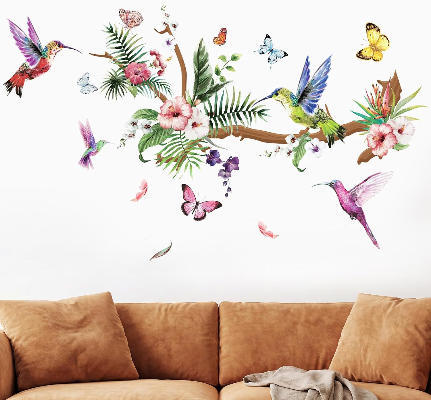 3 Hummingbird Wall Decals Vinyl Stickers – Removable Home Decor