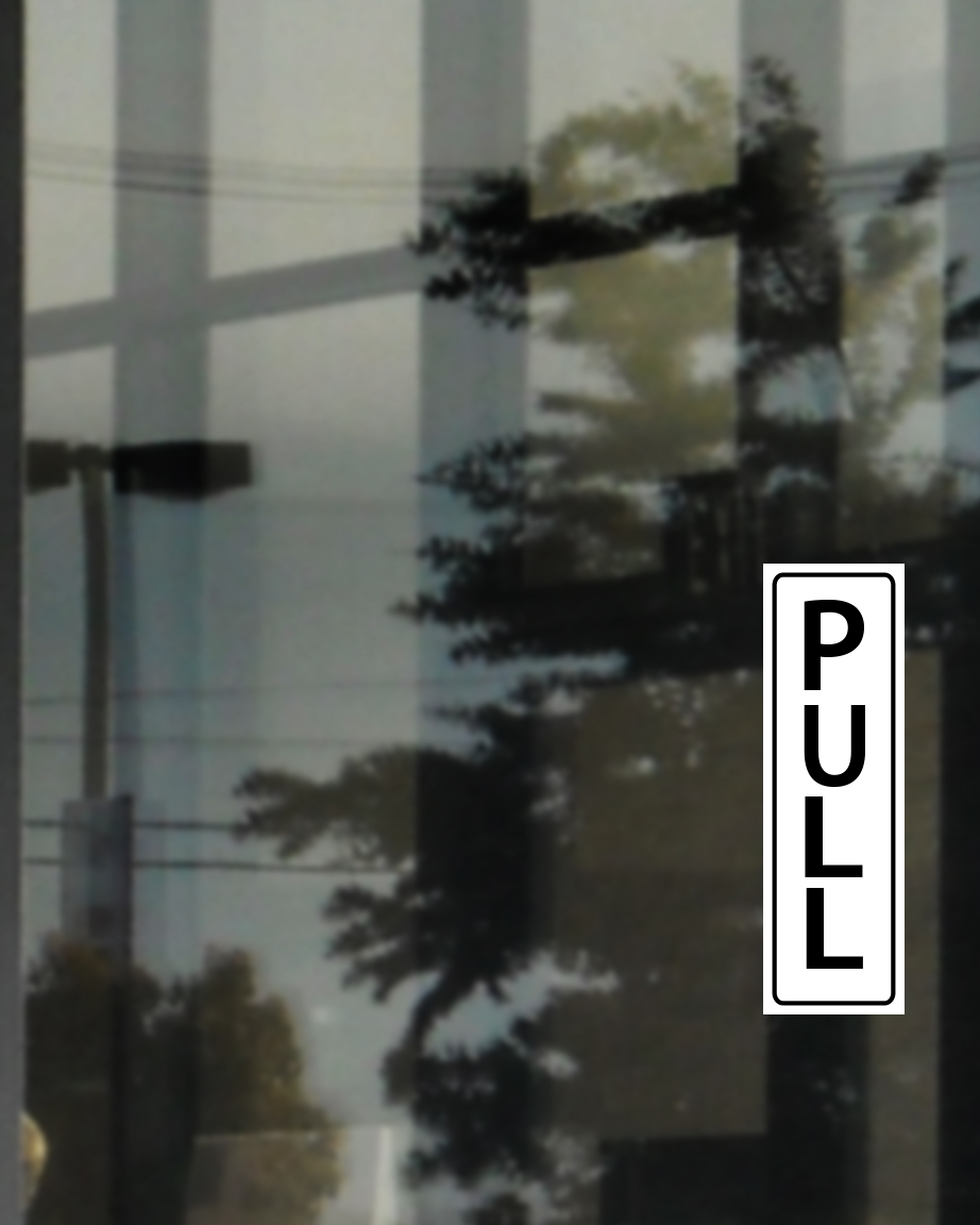 8×2.5" Pull(2/pack) and Push(2/pack) Sticker Business shop Glass Door Sticker