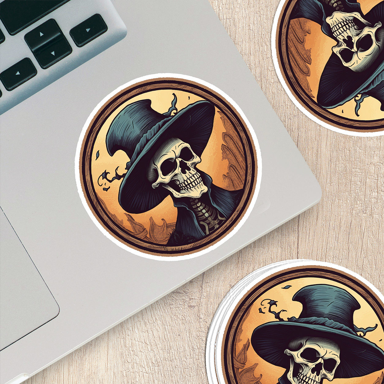 Skull Vinyl Sticker – A Bold Statement of Intrigue
