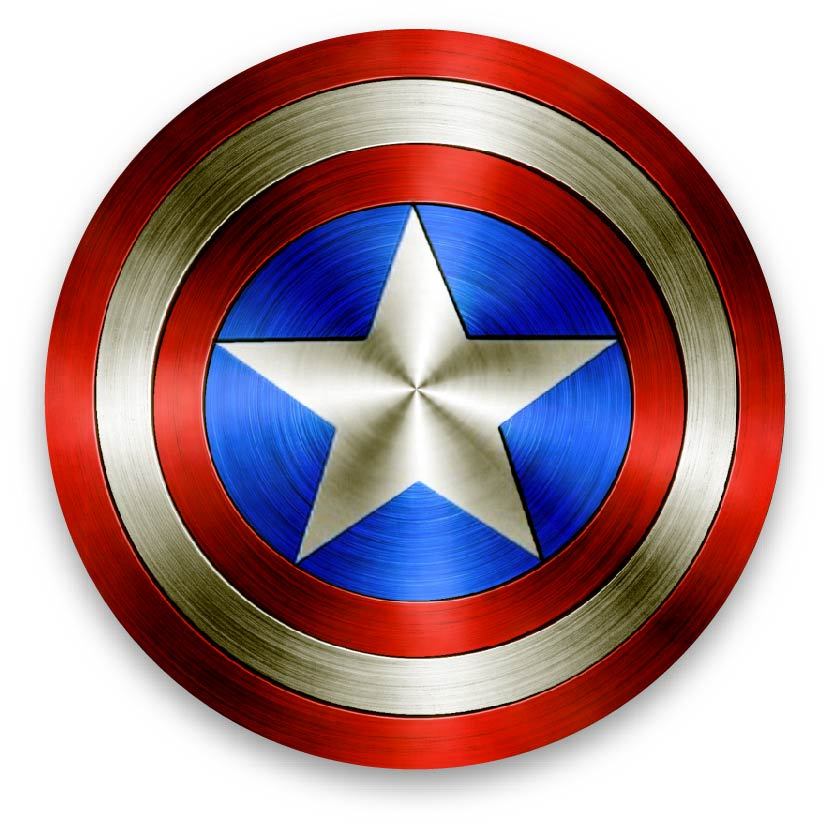 Captain America shield sticker decal 2.5" set of 2