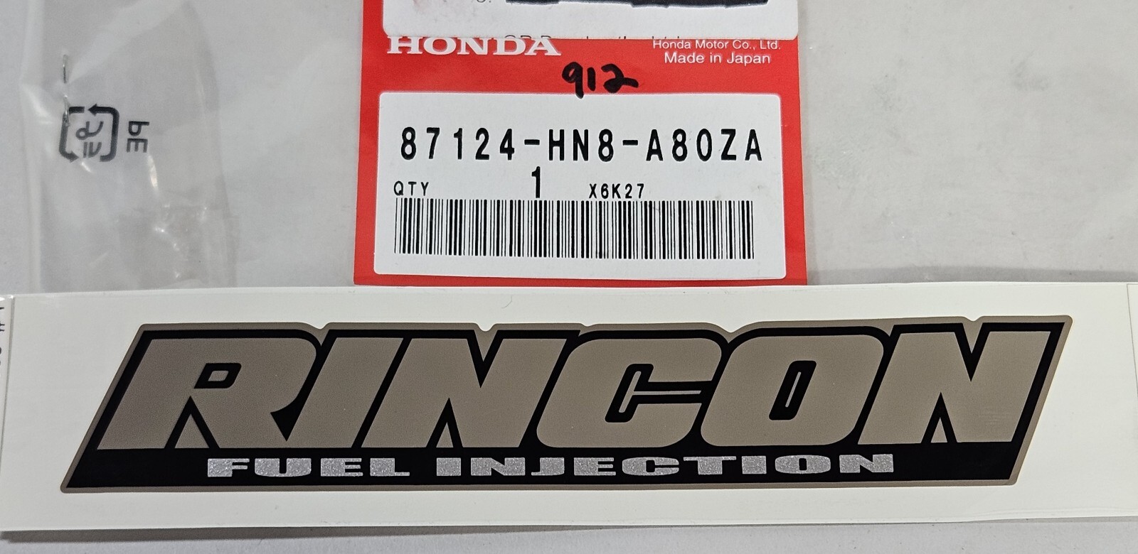 1 NEW 2006-2008 Honda Recon 680 Tank Side Cover Decal Emblem Sticker Mark OEM