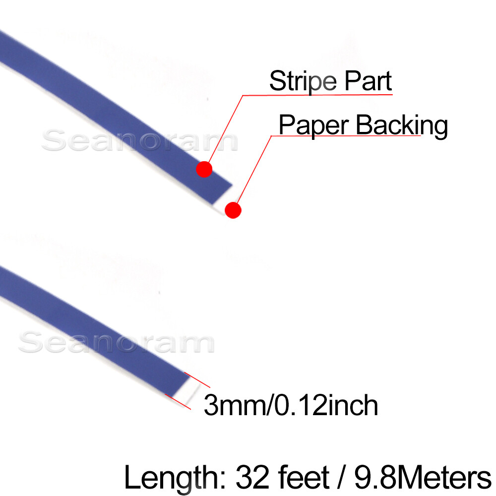 1/8" 3mm Dark Blue DIY Home Shop Pinstriping Pin Stripe Decal Vinyl Tape Sticker