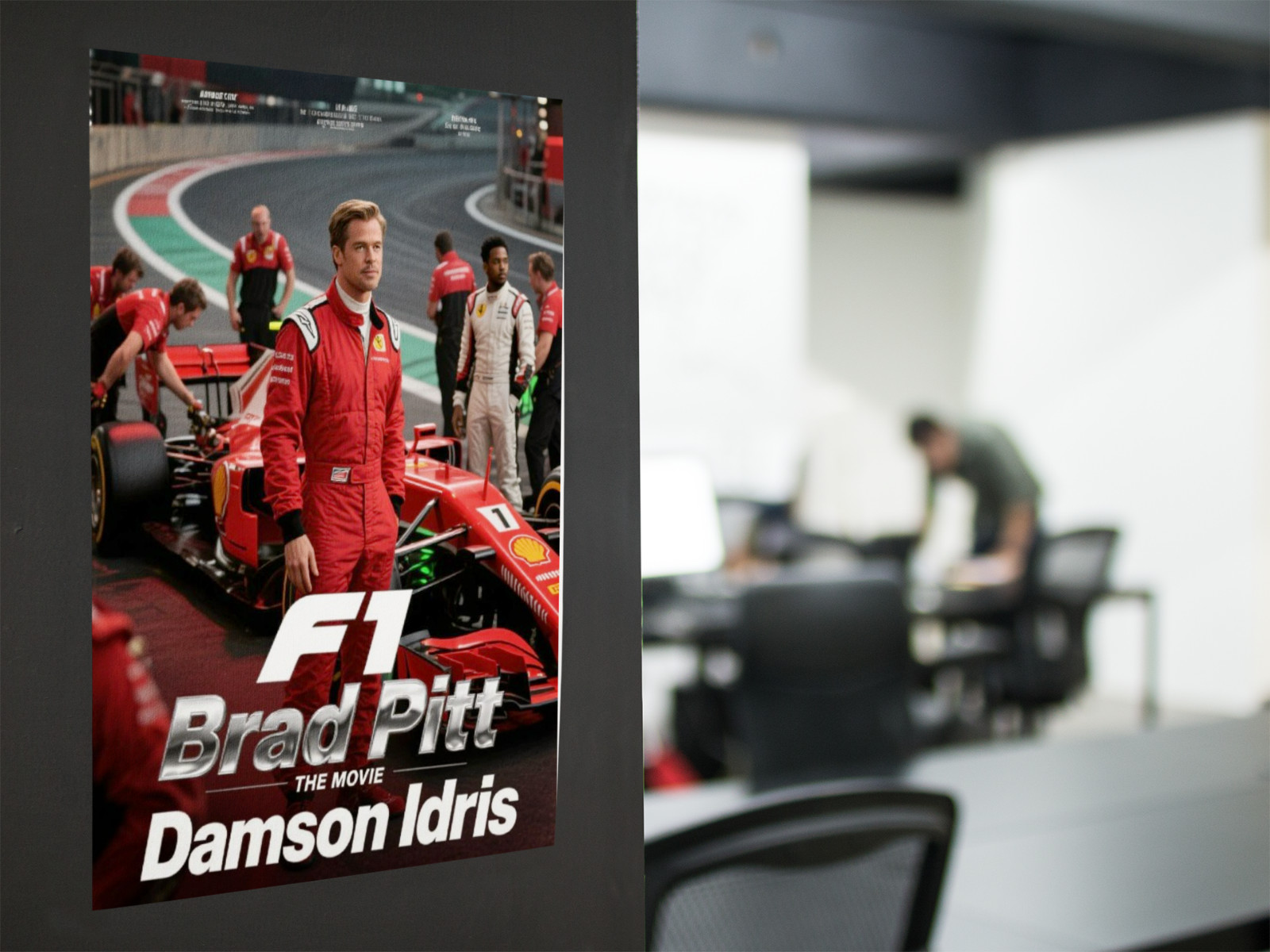 F1 BRAD PITT THE MOVIE Wall Vinyl Decal Poster Print Removable Adhesive