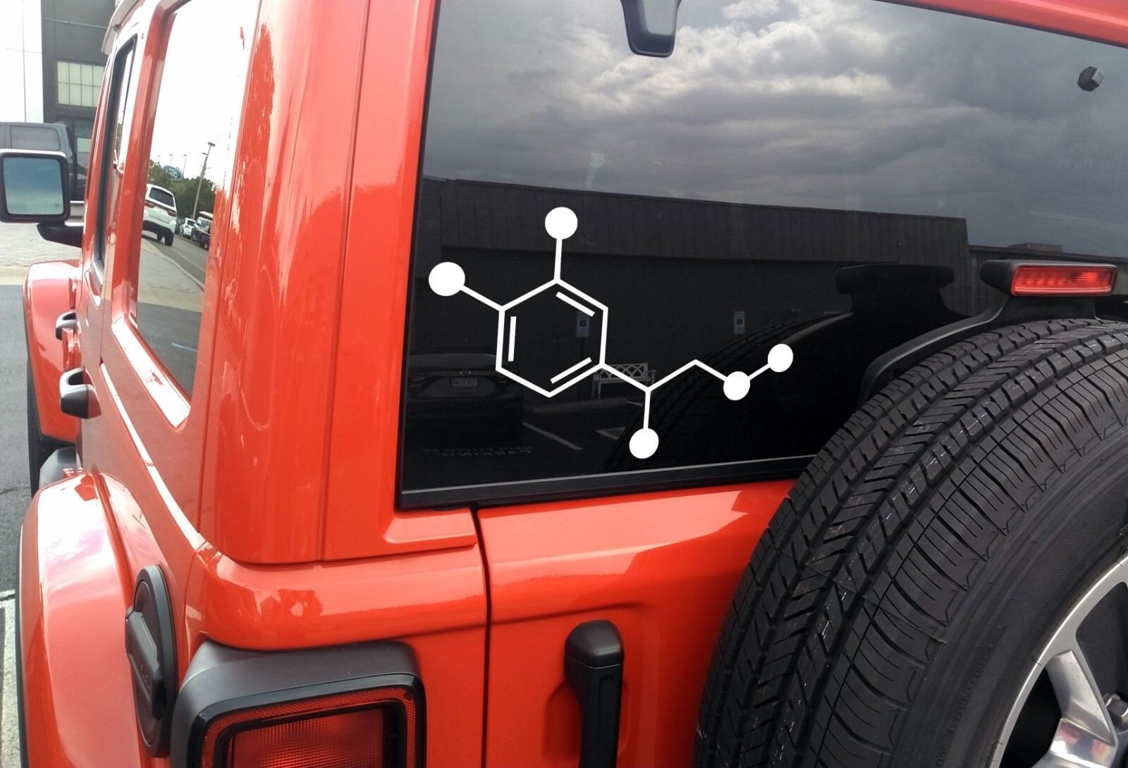 Adrenaline Molecular Compound Vinyl Decal V2 Chemical Structure Die Cut Sticker