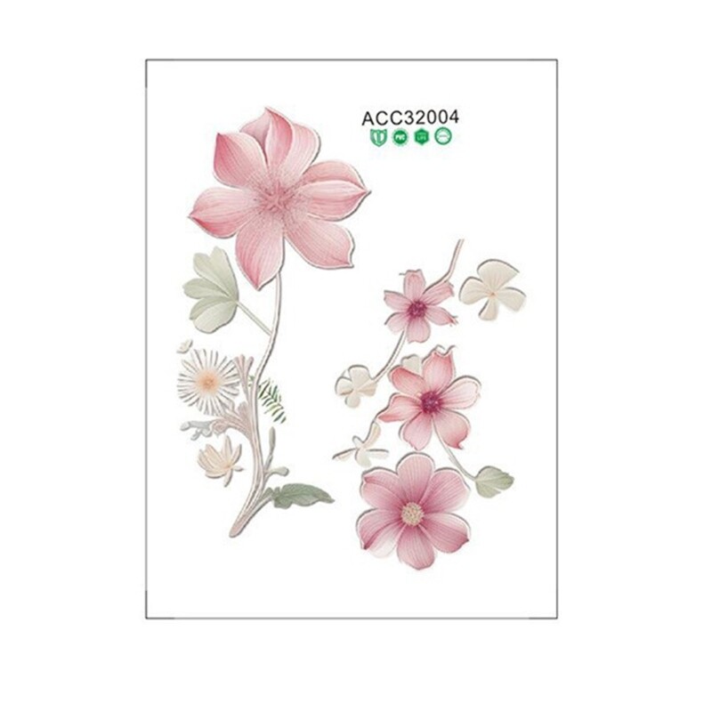 Flower Pattern Wall Decal Switches Sticker Easy to Apply and Remove for Any Room